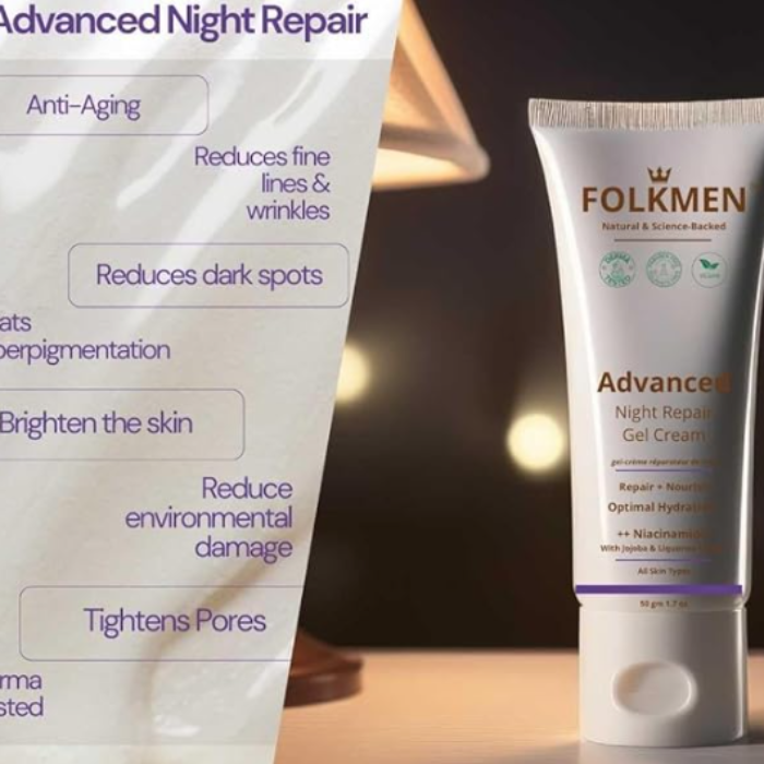 FolkMen Advanced Night Repair Gel Cream For Men
