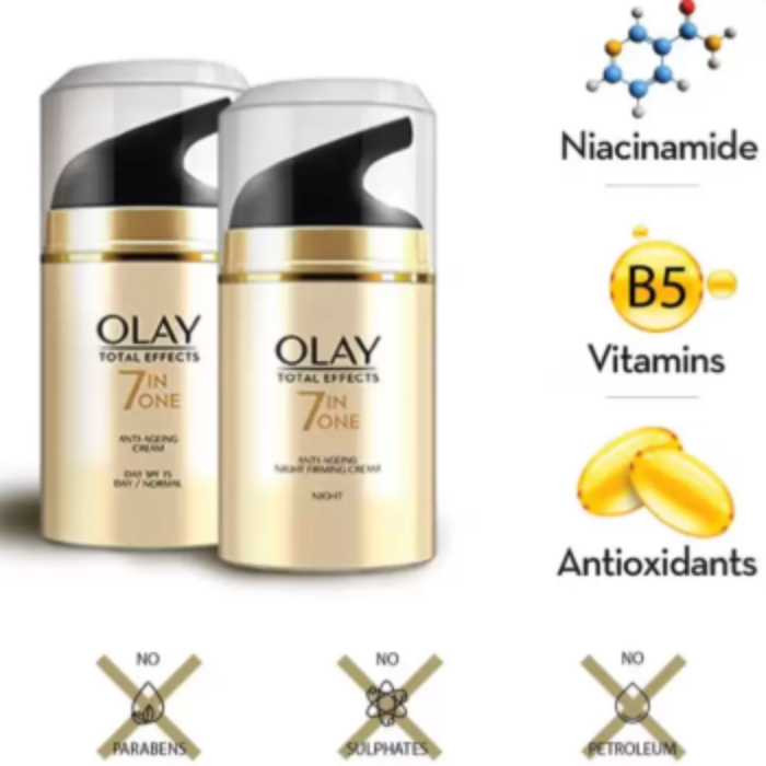 Olay Day Cream & Olay Night Cream Total Effects 7-in-1