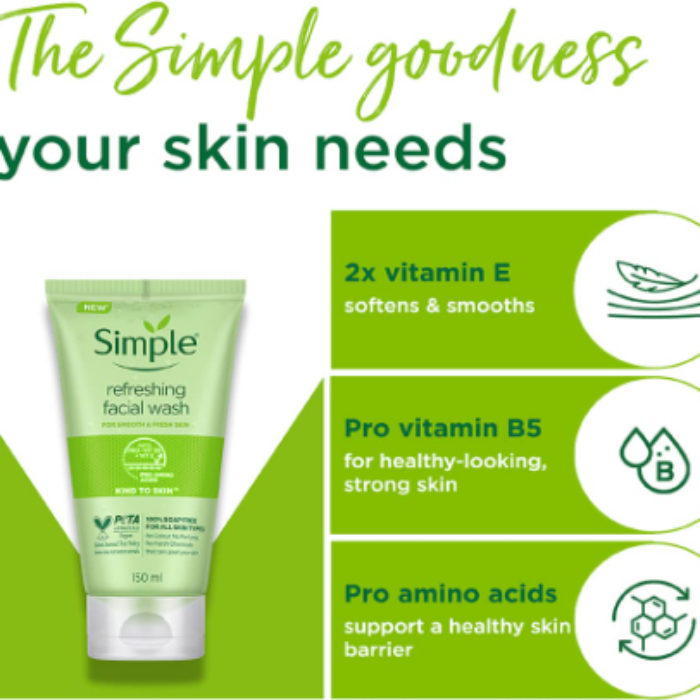Simple Kind to Skin Refreshing Face Wash
