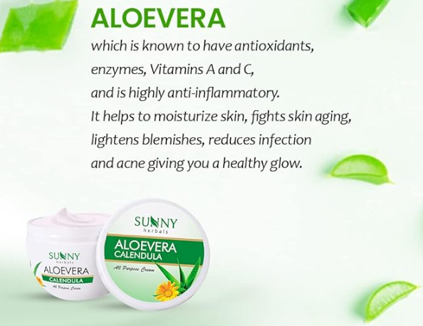 You are currently viewing Sunny Herbals Aloevera & Calendula All Purpose Face Cream